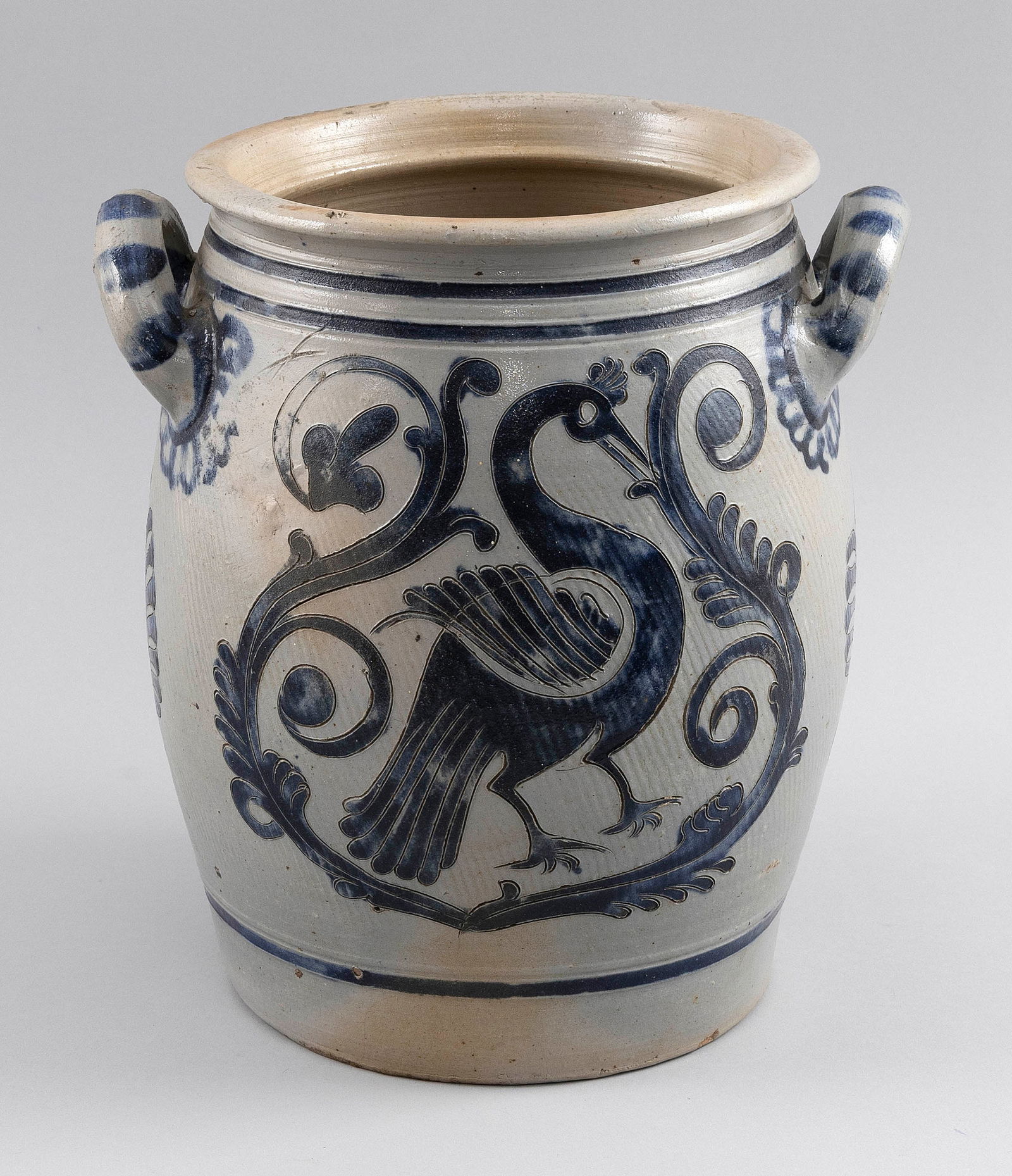 GERMAN STONEWARE CROCK 19th Century Height 11". (1 of 4)