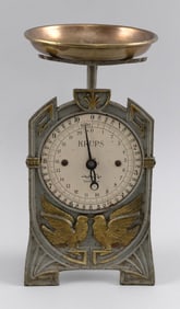 VINTAGE KRUPS KITCHEN SCALE Germany, Early 20th Century Height 12.5".