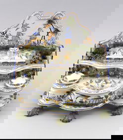 QUIMPER POTTERY INK STANDISH 19th Century Height 10". Width 10". Depth 8".