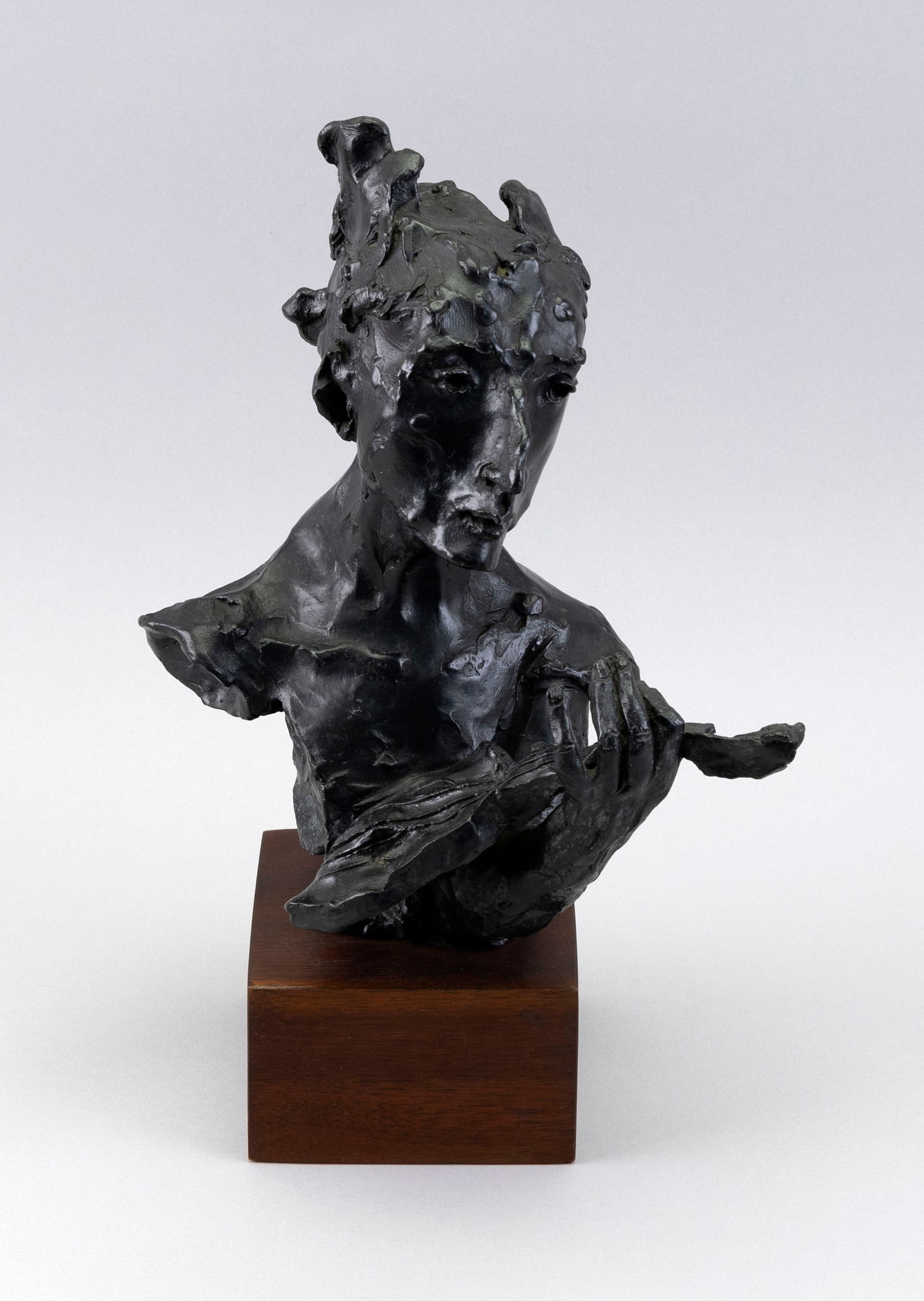 DAVID ARONSON (Massachusetts/New York, 1923-2015), "Virtuoso", Bust of a figure playing a stringed (1 of 5)
