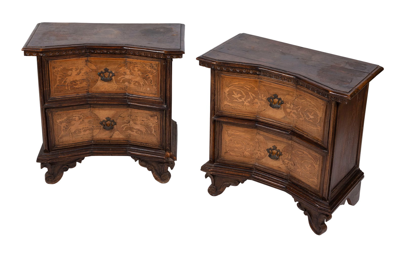 PAIR OF VENETIAN SIDE TABLES Late 19th Century Heights 24". Widths 25". Depths 13". (1 of 1)