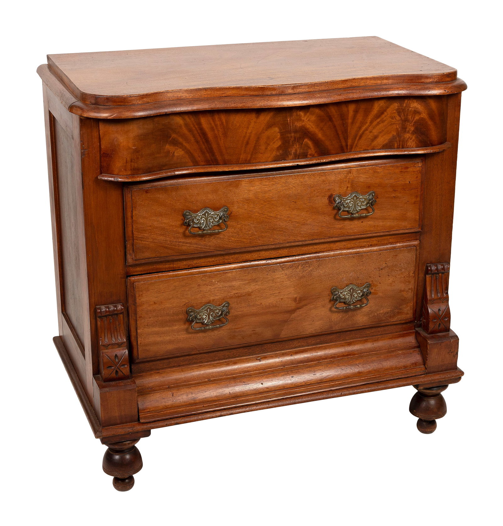 SMALL CONTINENTAL THREE-DRAWER CHEST (Late 19th Century) (1 of 3)