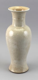 CHINESE CRACKLEWARE PORCELAIN BALUSTER VASE Late 19th Century Height 13.5".