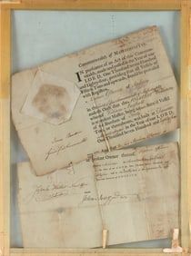 1786 MASSACHUSETTS SHIP REGISTRY Dated April 17, 1786 Overall 20.25" x 15".