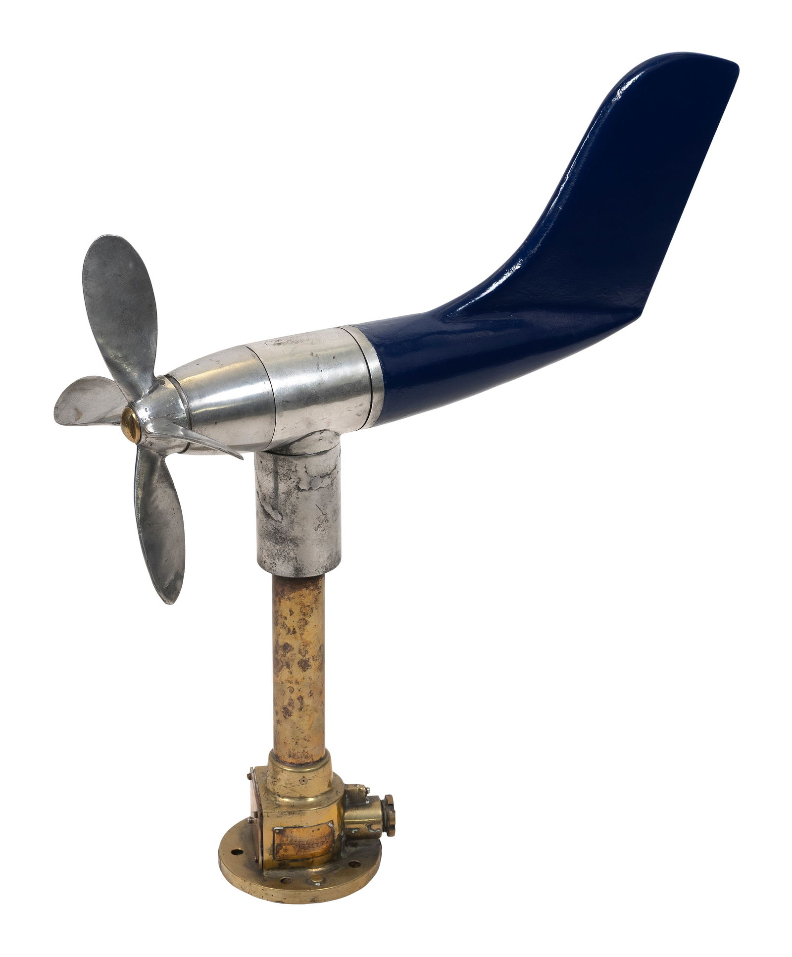 VINTAGE MARINE ANEMOMETER Height 30.25".: VINTAGE MARINE ANEMOMETERUsed to measure wind speed and direction on ships.Height 30.25".