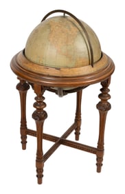 RAND MCNALLY 18-INCH TERRESTRIAL GLOBE 20th Century Total height approx. 42".
