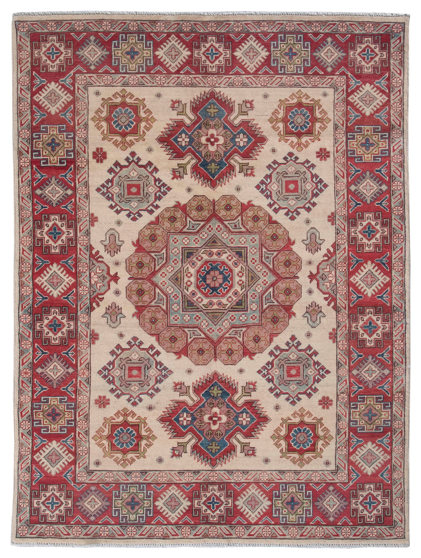 KAZAK DESIGN RUG: 5'2" X 6'10" 21st Century (1 of 1)