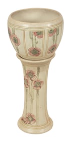 WELLER POTTERY FLEMISH JARDINIERE 20th Century Total height 35".