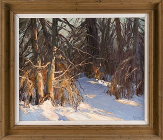 KEN GORE (Massachusetts/Illinois, 1911-1990), "Warm Light"., Oil on canvas laid down on board, 20" x