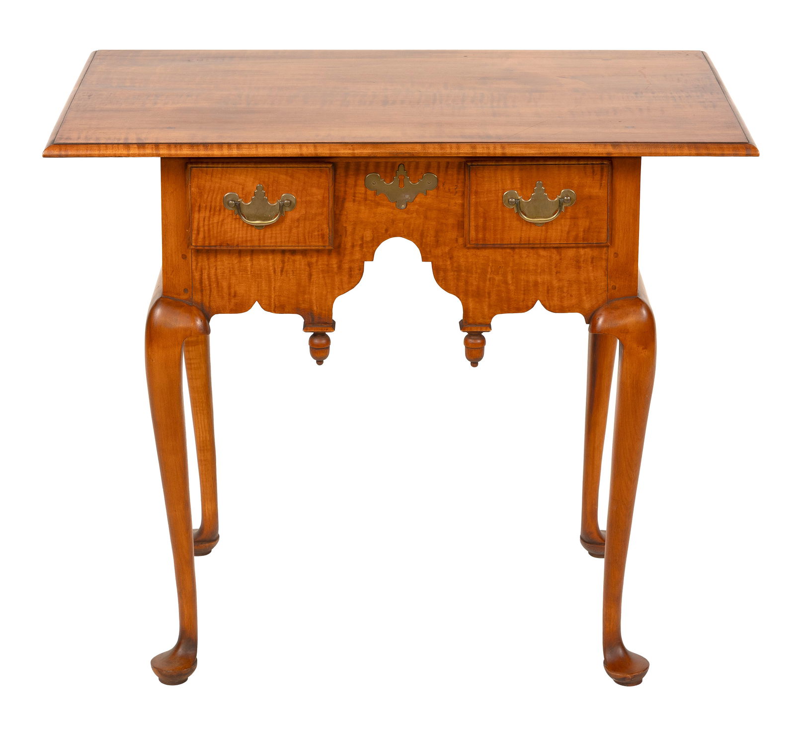 ELDRED WHEELER TIGER MAPLE LOWBOY Massachusetts, 20th Century Height 27". Width 32". Depth 20". (1 of 1)