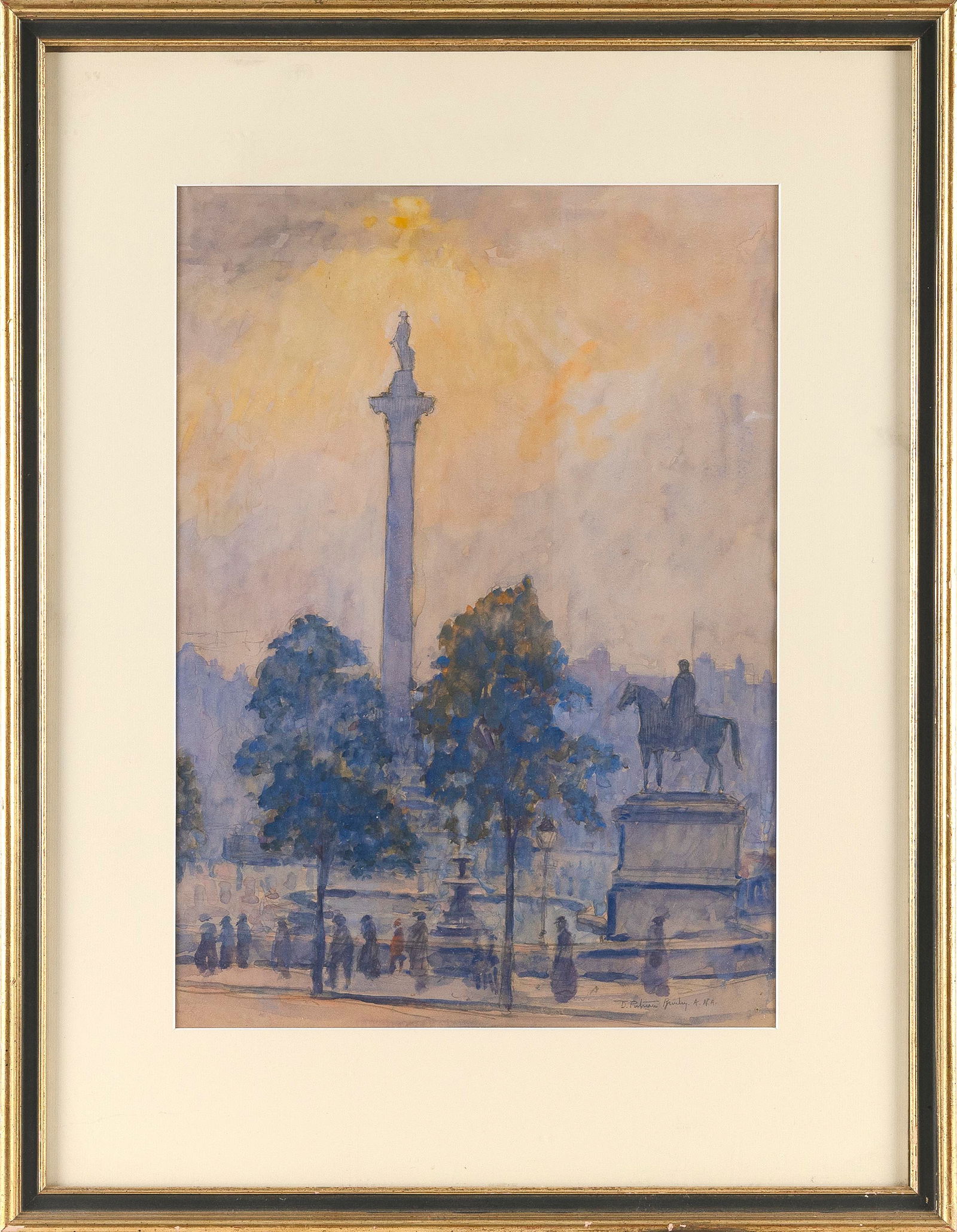 DANIEL PUTNAM BRINLEY (Connecticut/California/Rhode Island, 1879-1963), Trafalgar Square, London., (1 of 2)