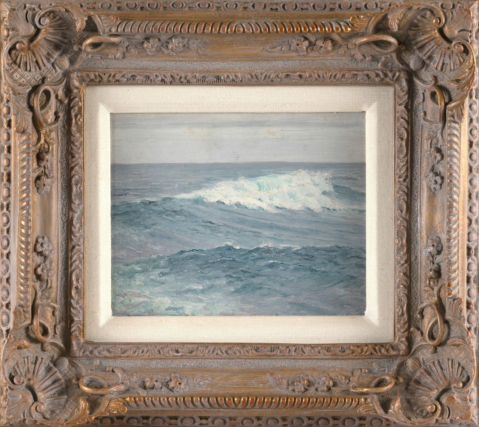 J. WINTHROP ANDREWS (Massachusetts/New York/Bermuda, 1879-1964), Crashing surf., Oil on board, 8" x (1 of 2)