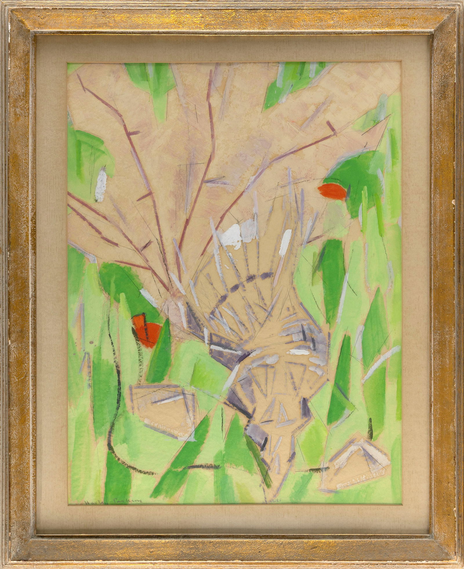 HARLEY MANLIUS PERKINS (Massachusetts/Vermont, 1883-1964), "Sea Forms"., Gouache, 28" x 21" sight. (1 of 2)