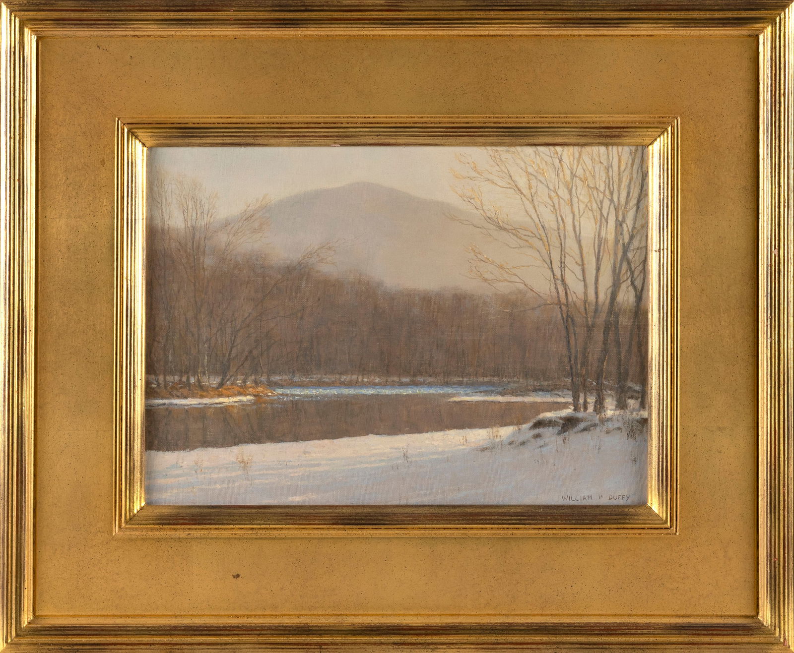 WILLIAM P. DUFFY (Massachusetts, 1948-), "Along the Saco"., Oil on masonite, 10" x 14". Framed 17" x (1 of 2)