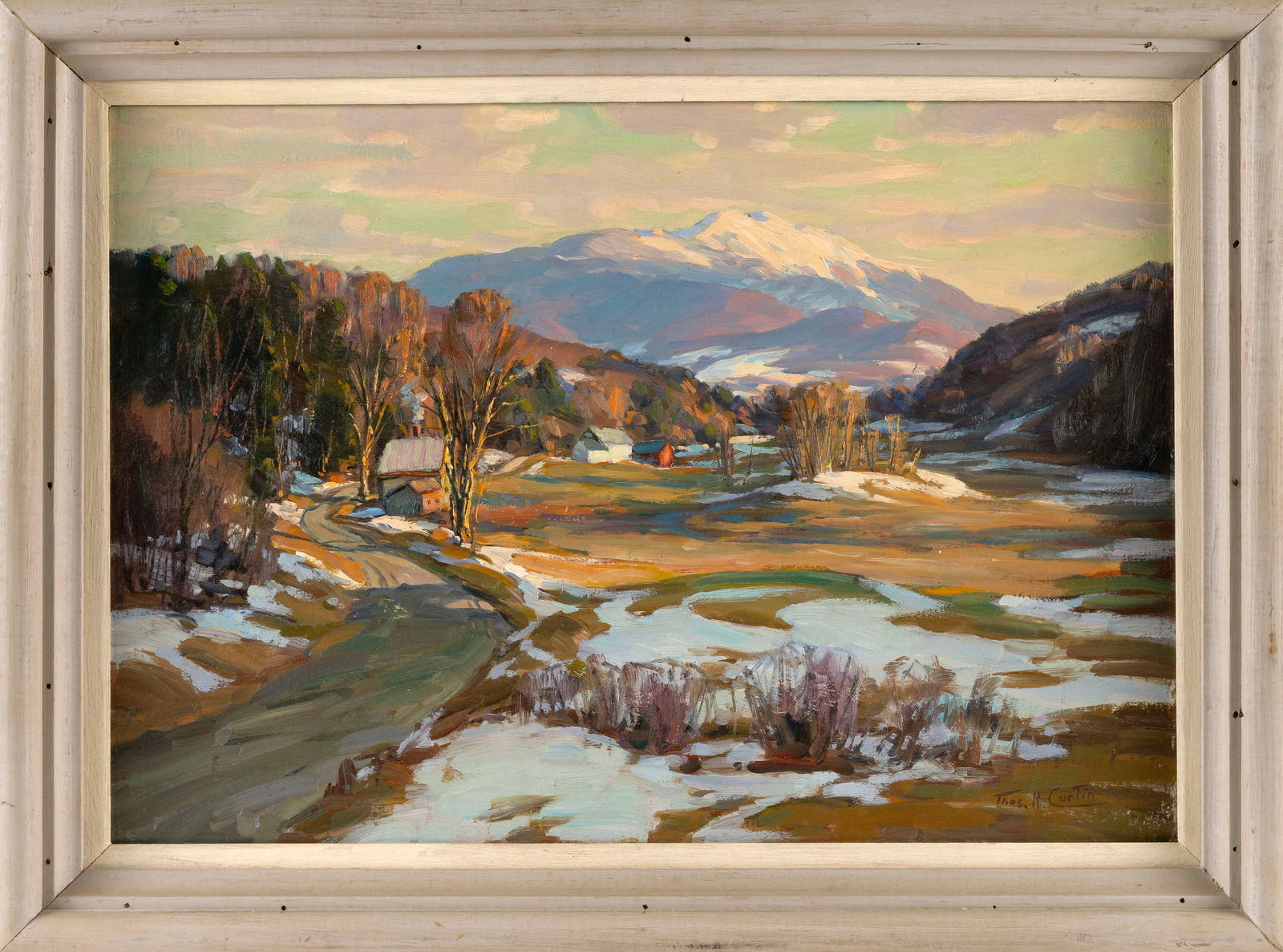 THOMAS R. CURTIN (Vermont/Massachusetts, 1899-1977), New England landscape., Oil on canvas, 14" x (1 of 2)