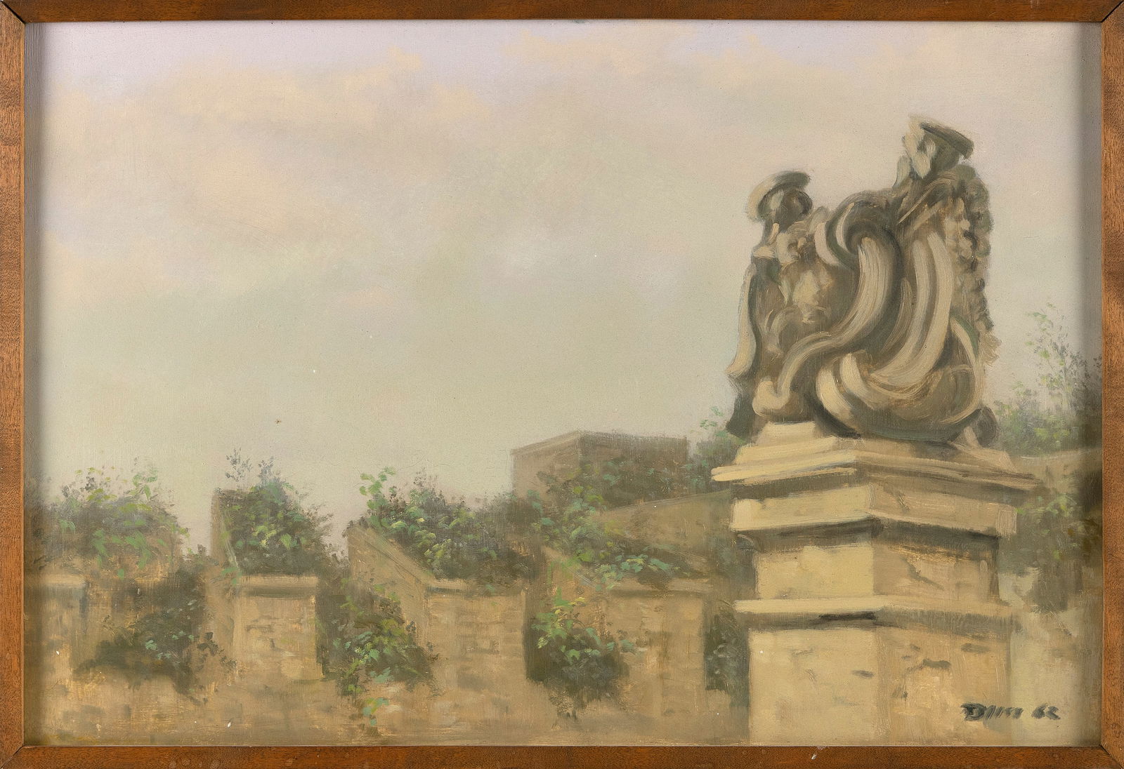 ROBERT R. BLISS (Massachusetts, 1925-1981), "The Castle - Malta"., Oil on masonite, 16" x 24". (1 of 2)