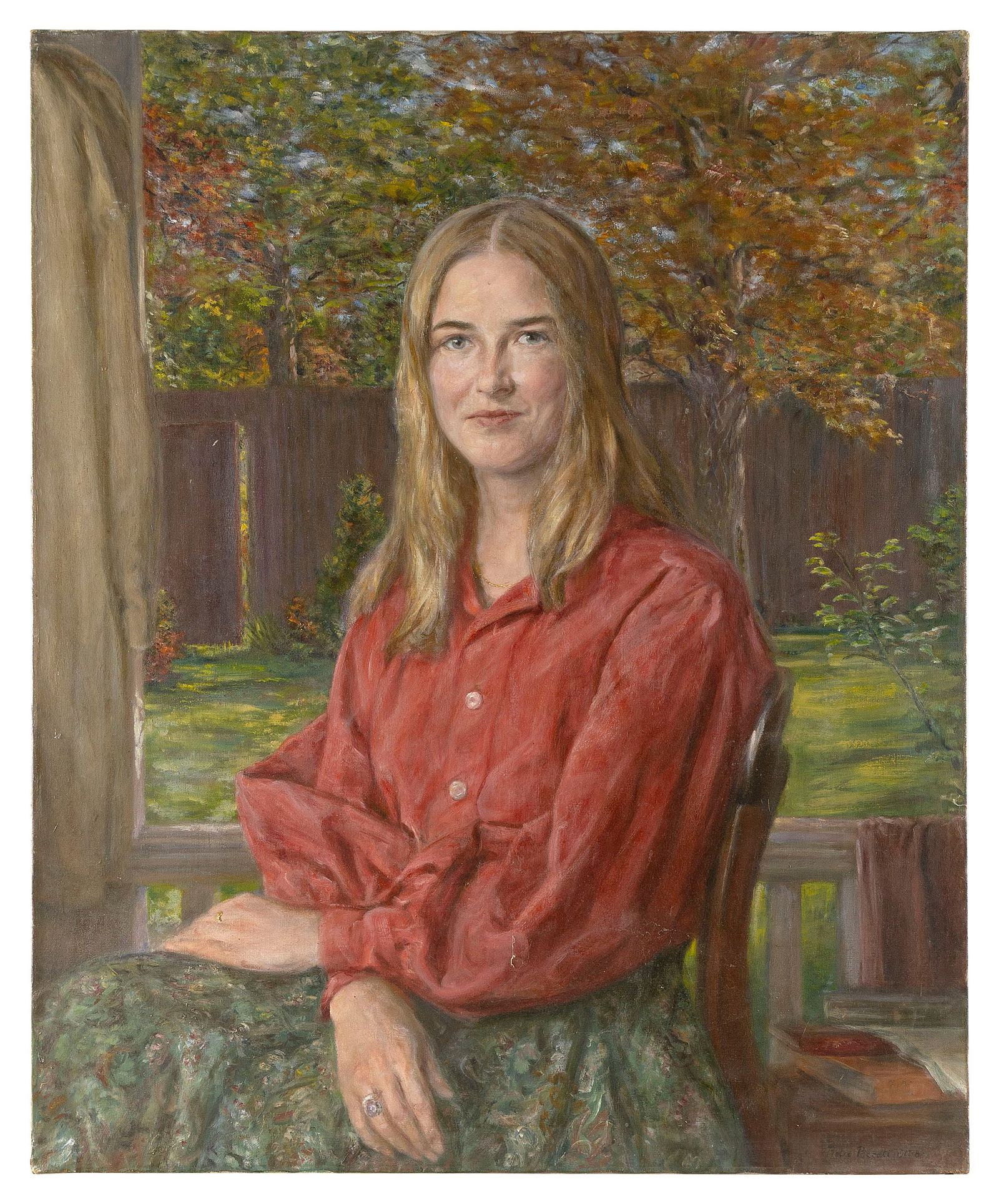 PIETRO PEZZATI (Massachusetts, 1902-1993), Portrait of Anne McLean Griffin., Oil on canvas, 38.5" x (1 of 2)