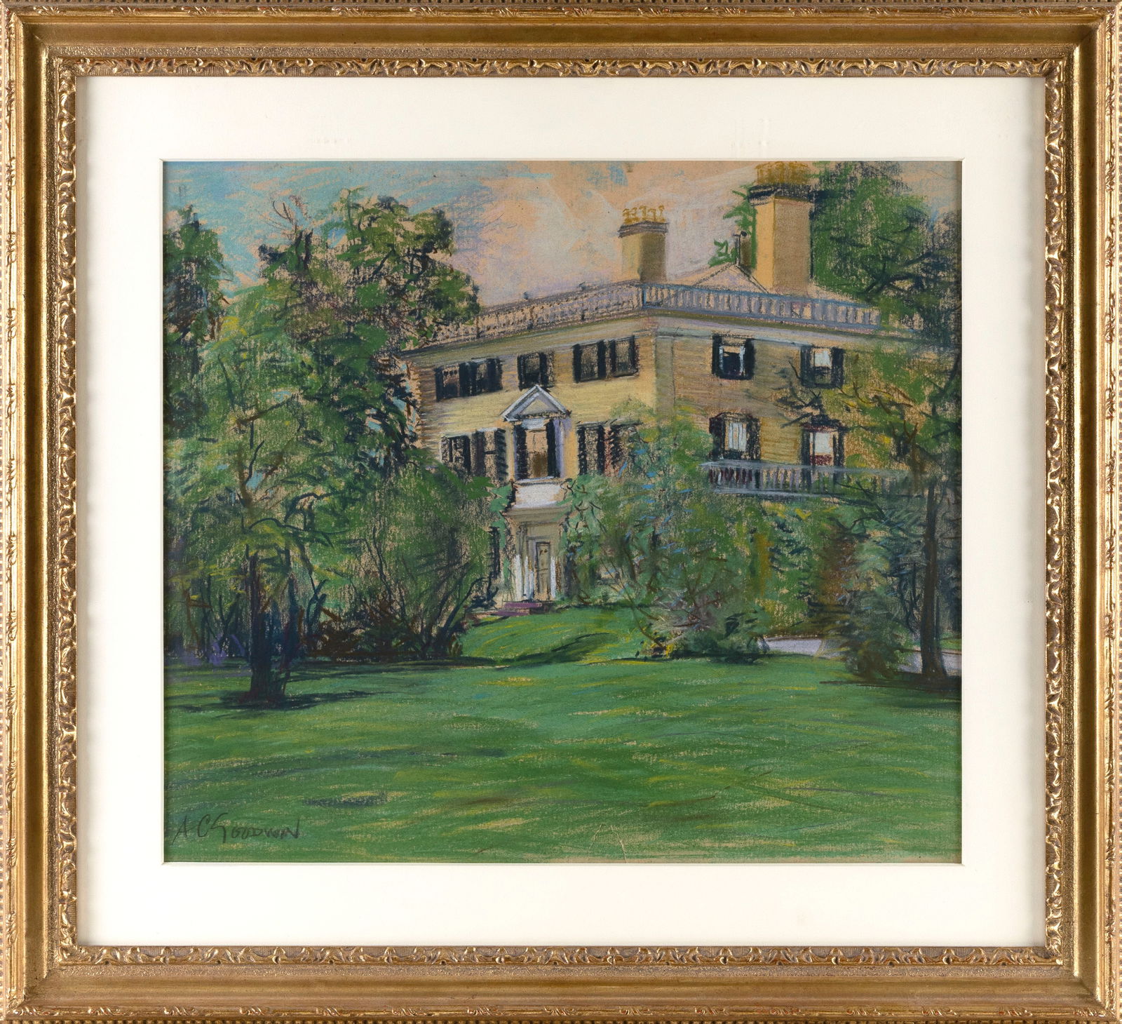 ARTHUR CLIFTON GOODWIN (Massachusetts/New York, 1864-1929), House of the president of Harvard (1 of 2)