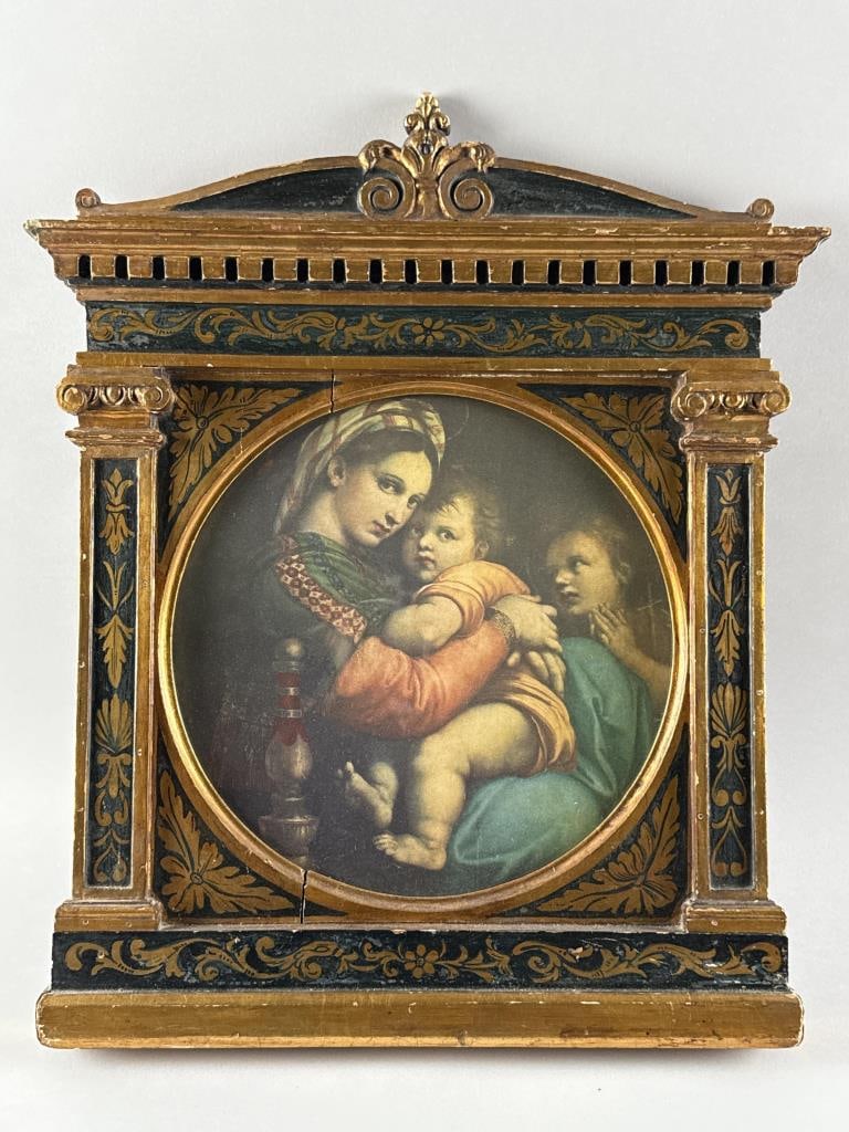 RENAISSANCE-STYLE FRAME Early 20th Century Height 21.5". Width 17". (1 of 2)