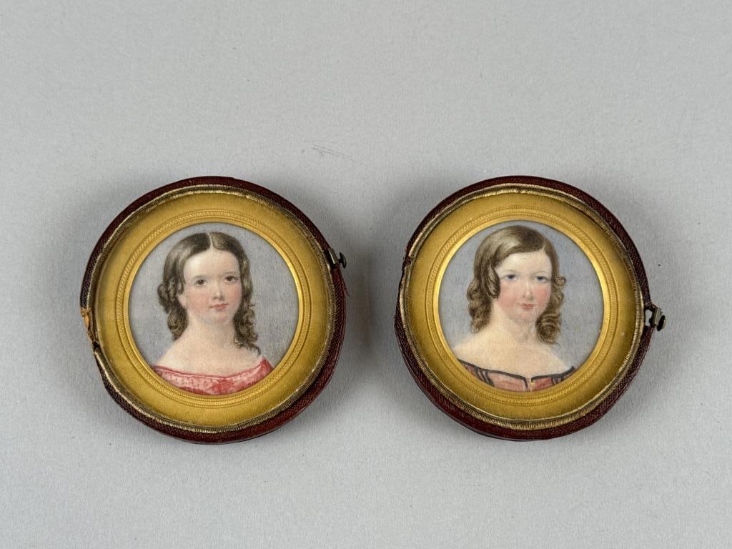SCHOOL OF ANTHONY STEWART (United Kingdom, Early 19th Century), Two portrait miniatures on ivory, (1 of 3)