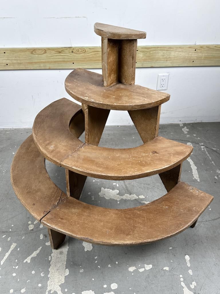 FOUR-TIER PLANT STAND Early 20th Century Height 34". Width 37". Depth 22". (1 of 4)
