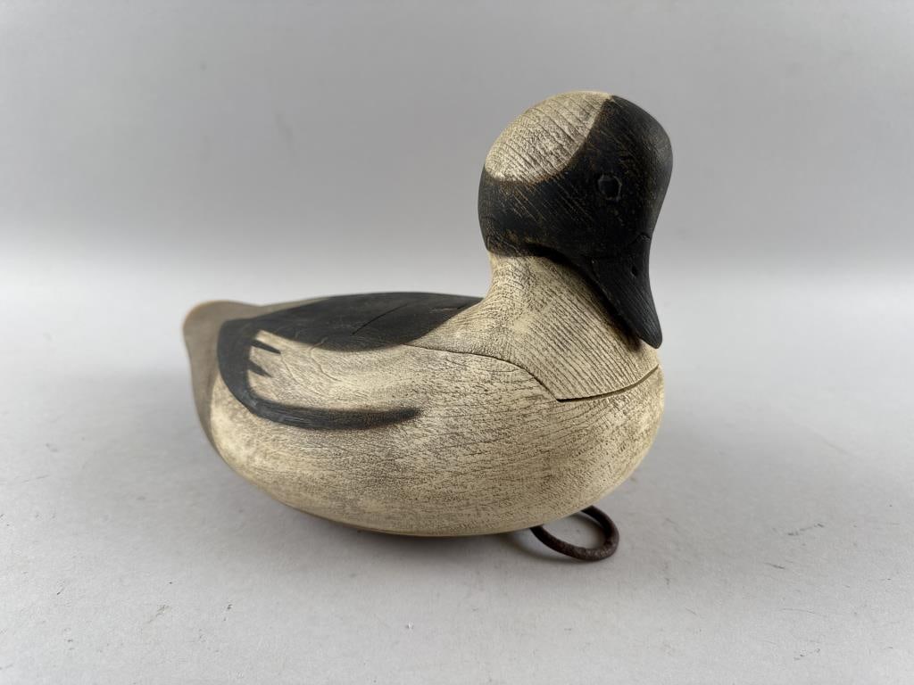 MARTY COLLINS "MONHEGAN ISLAND" BUFFLEHEAD DRAKE DECOY East Wareham, Massachusetts, 1960- Length (1 of 3)