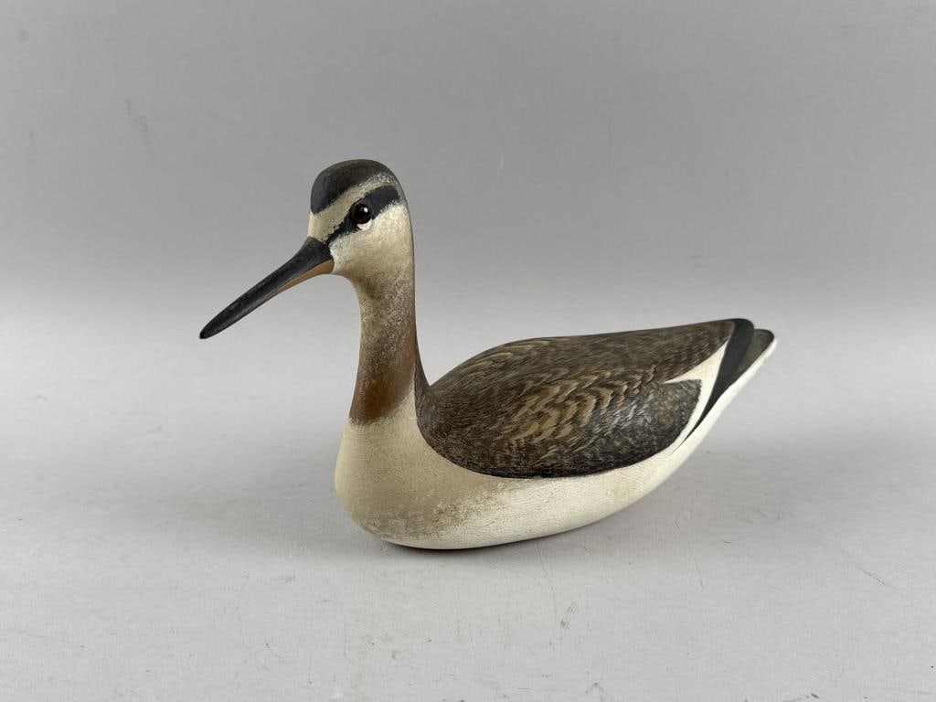RAND GLEASON PHALAROPE CARVING Scituate, Massachusetts, 20th Century Length 11.5". (1 of 3)