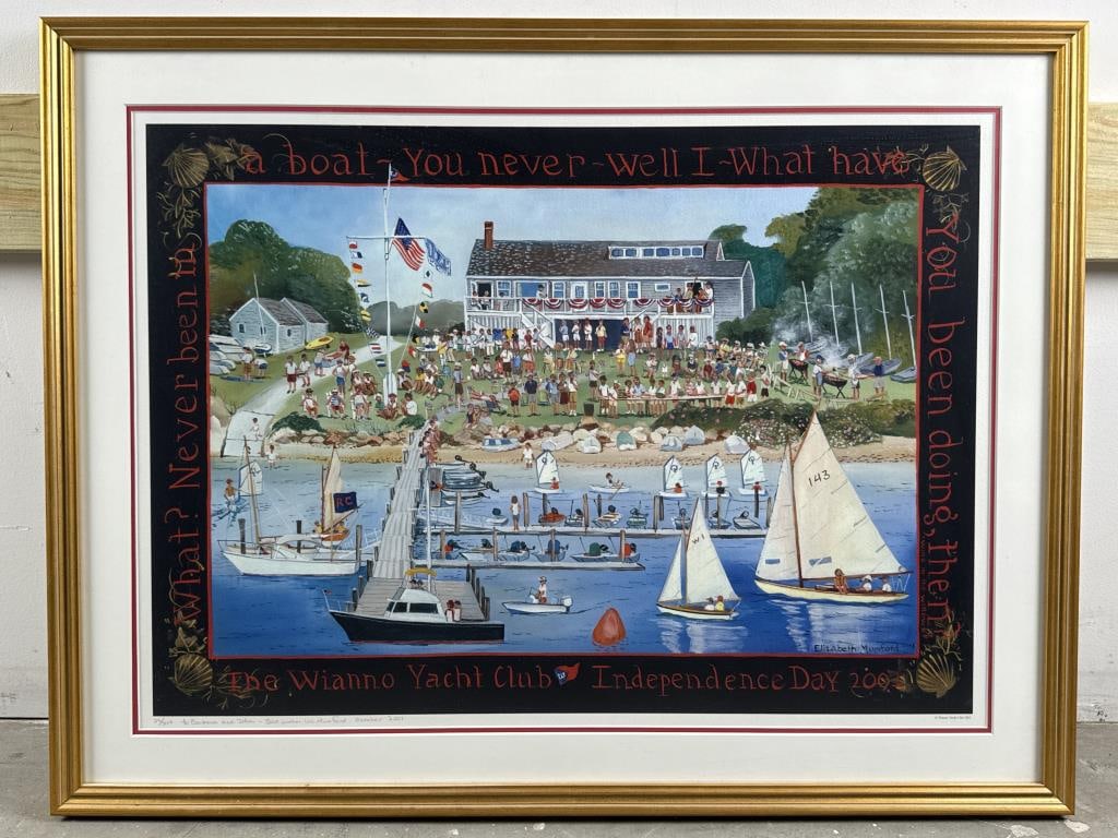 ELIZABETH MUMFORD (Massachusetts, 1950-2020), "The Wianno Yacht Club - Independence Day 2002[?]"., (1 of 2)