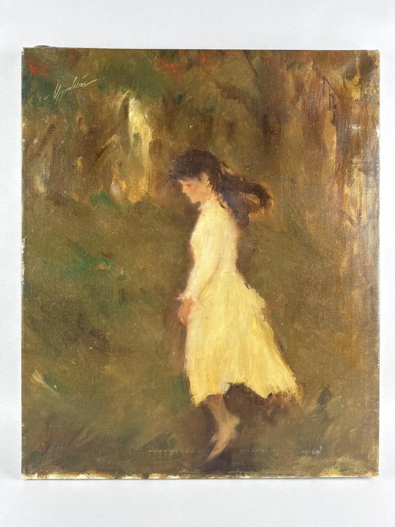 SAMUEL EDMUND OPPENHEIM (New York/Florida, 1901-1992), "Woodland Sprite"., Oil on canvas, 24" x 20". (1 of 2)