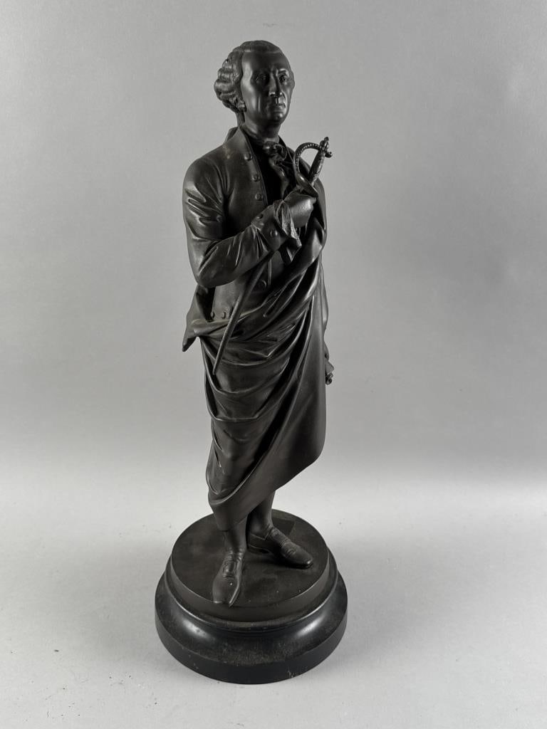 CAST METAL STATUE OF GEORGE WASHINGTON Early 19th Century Height 22". Width 8". Depth 8". (1 of 5)