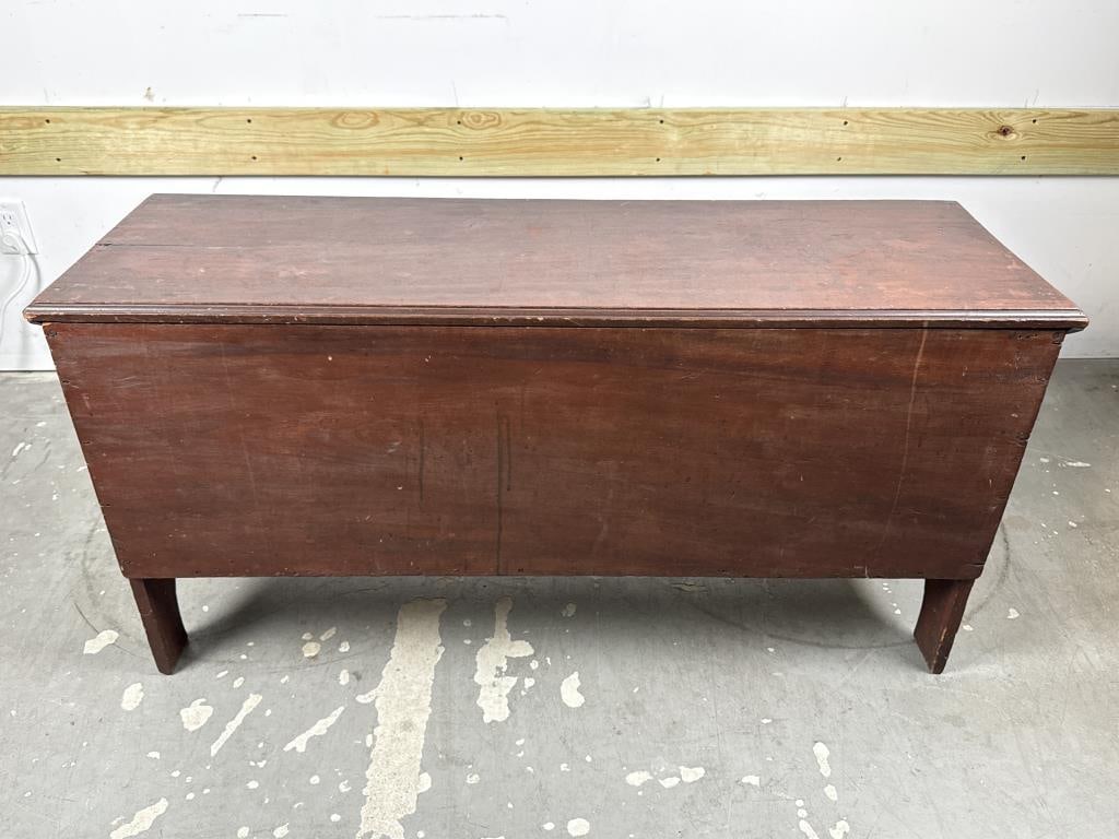 BLANKET CHEST 19th Century Height 24". Width 58". Depth 15.5". (1 of 5)