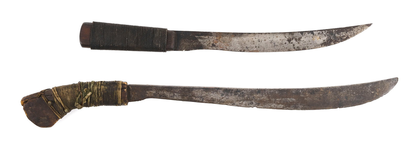 TWO BLUBBER KNIVES 19th Century Lengths 17.25" and 22". (1 of 1)
