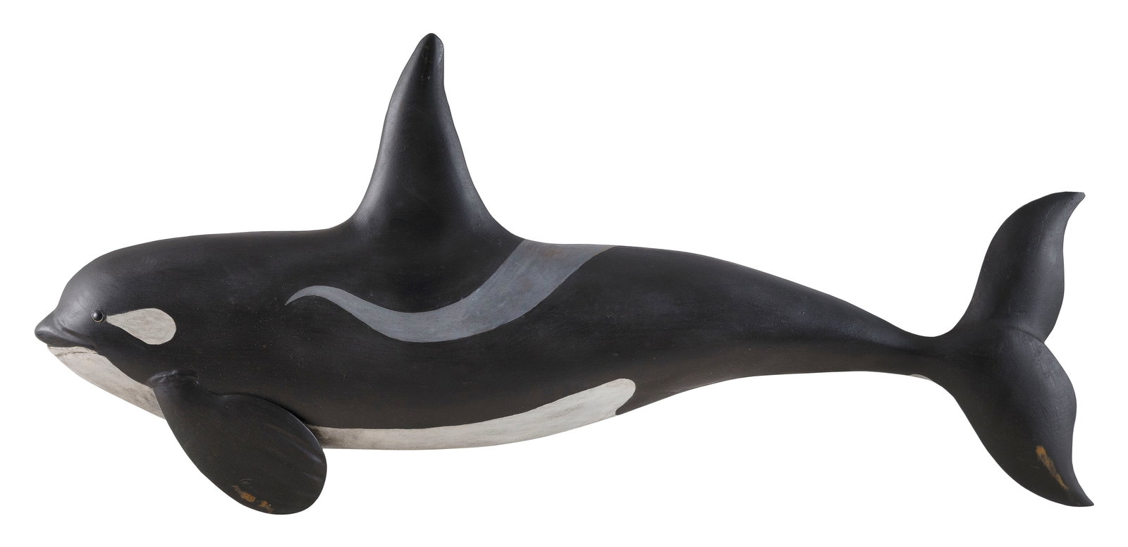 ROGER MITCHELL CARVED KILLER WHALE PLAQUE Massachusetts, Contemporary Length 35". (1 of 1)