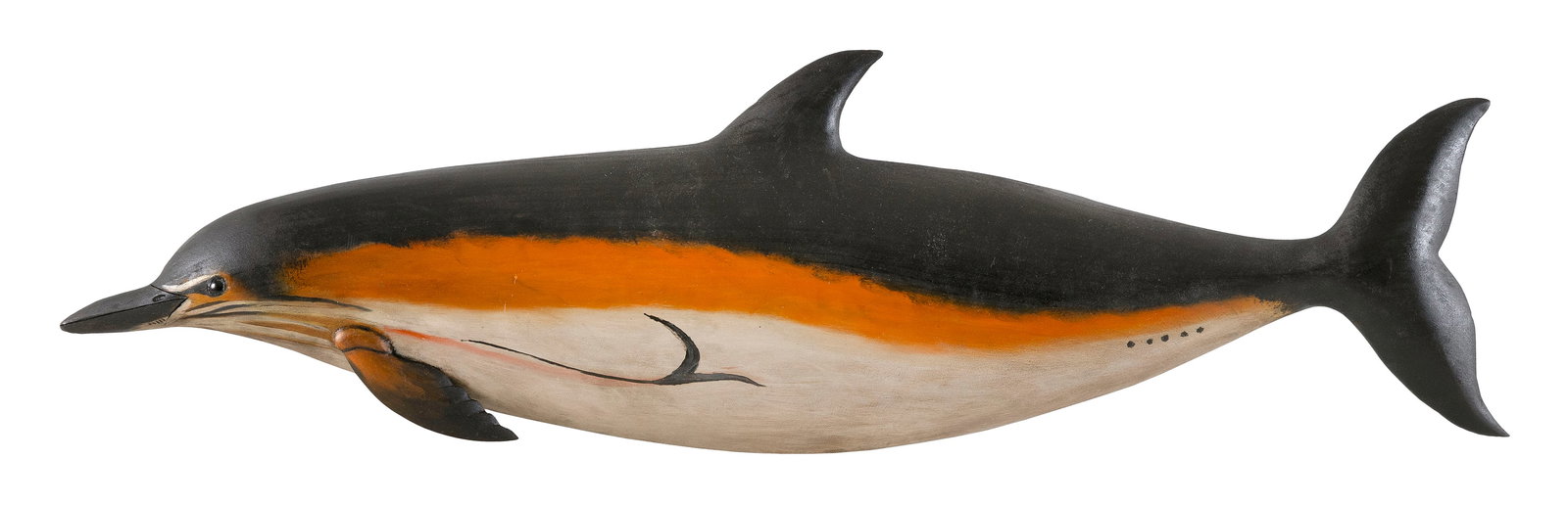 ROGER MITCHELL CARVED DOLPHIN PLAQUE Massachusetts, Contemporary Length 32". (1 of 1)