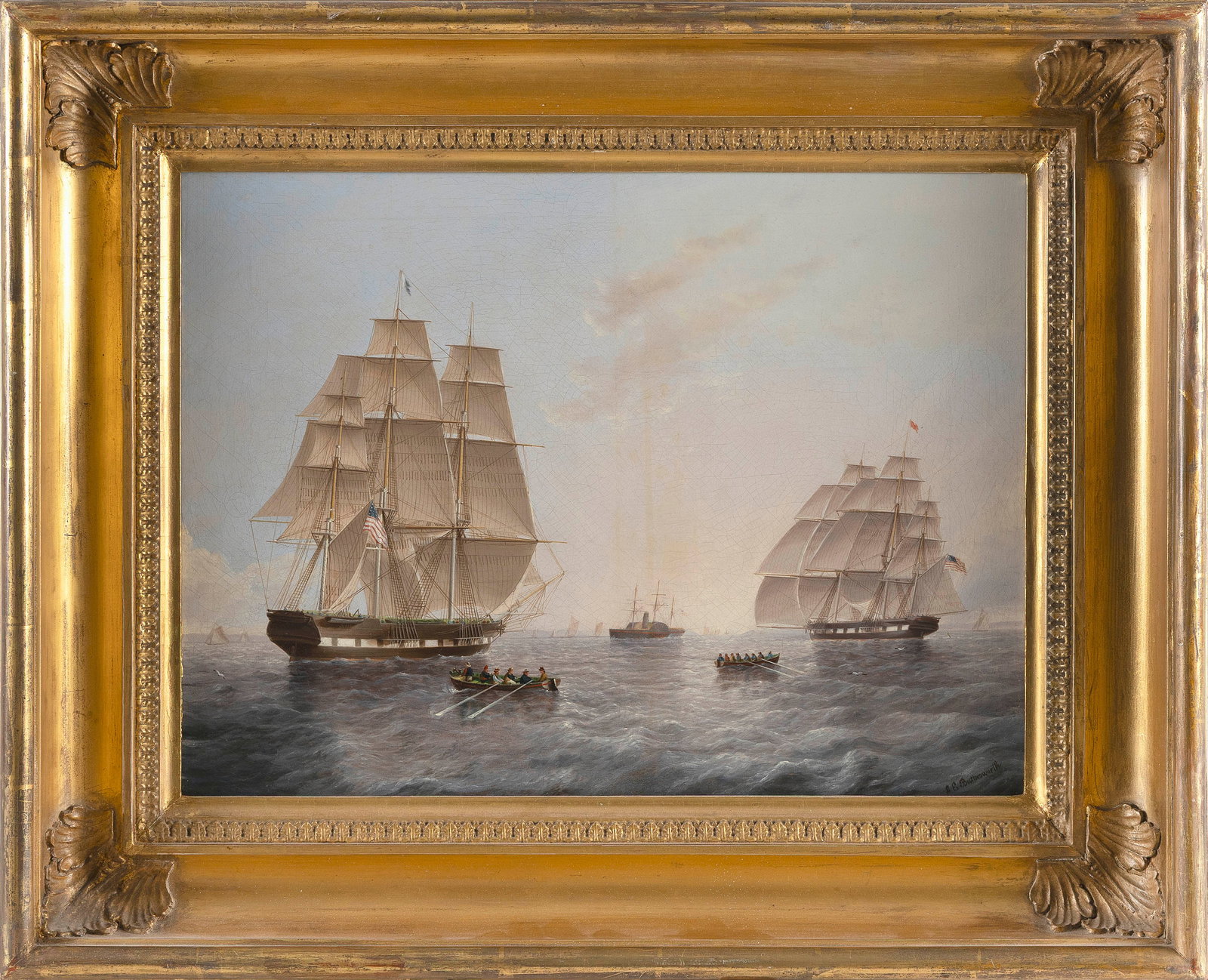JAMES EDWARD BUTTERSWORTH (New Jersey/New York/United Kingdom, 1817-1894), Merchant vessels (1 of 2)