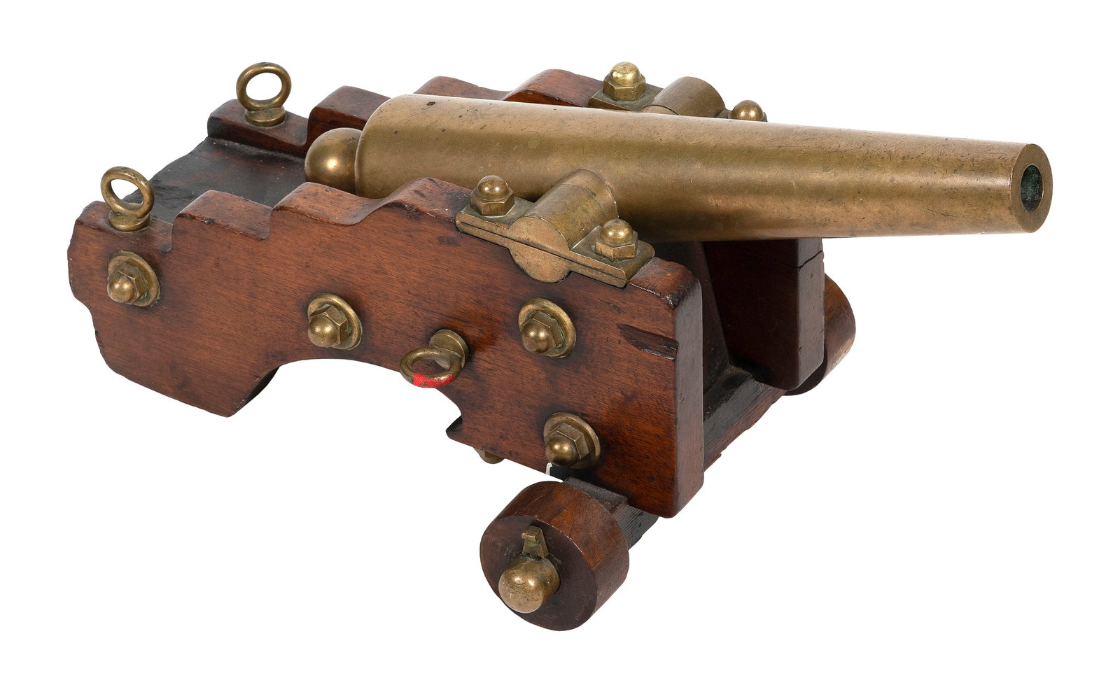 BRASS SIGNAL CANNON 19th Century Height 13". Length 25". (1 of 1)