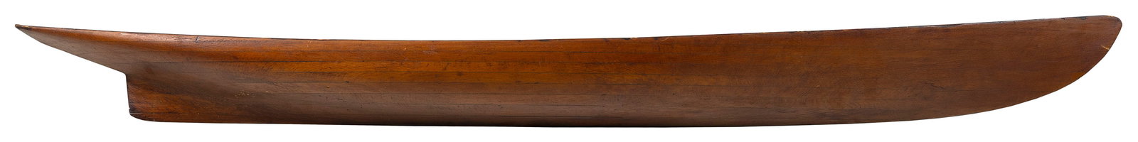 BUILDER'S HALF HULL MODEL Late 19th/Early 20th Century Height 4.25". Length 49.5". (1 of 1)