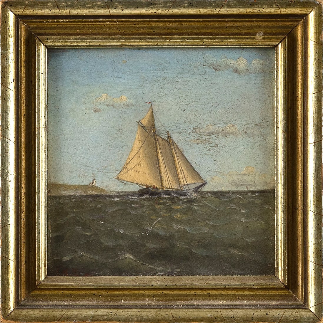 ATTRIBUTED TO EVELYN MONTAGUE BICKNELL (New York/Bermuda, 1857-1936), Schooner off Point Gammon (1 of 1)