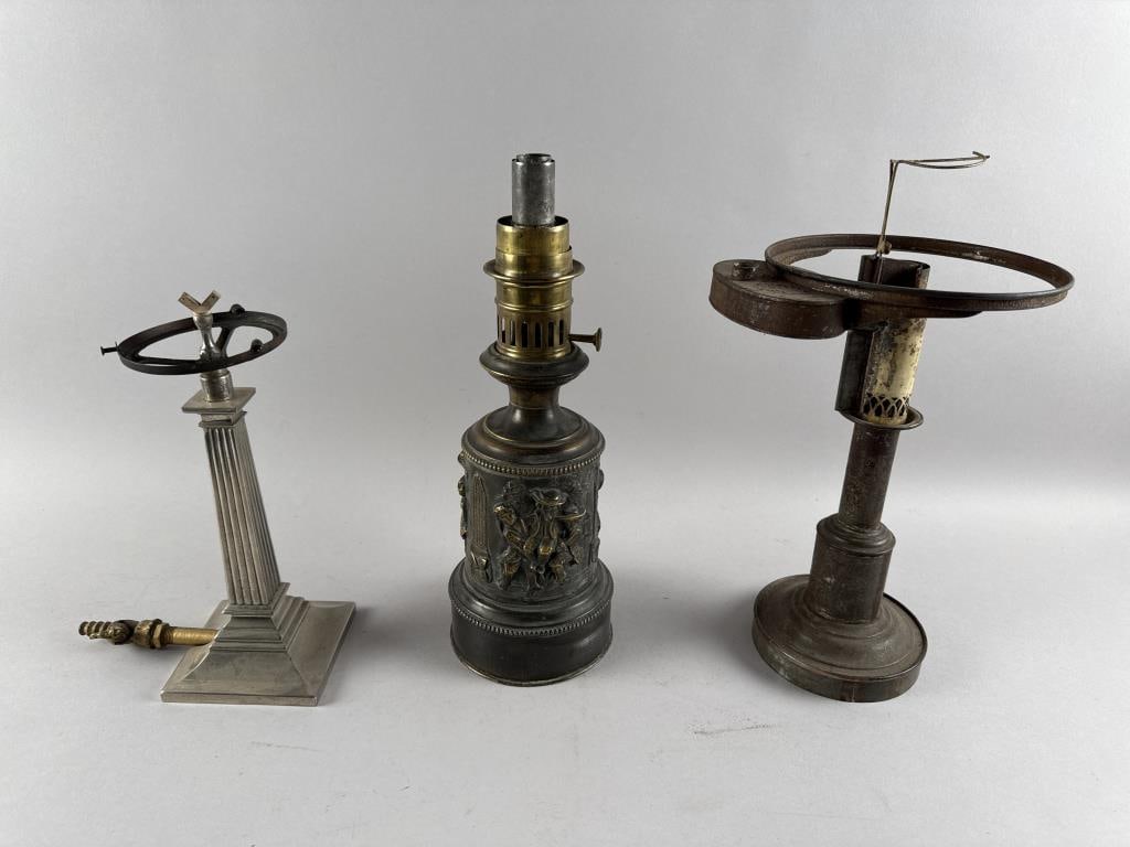 THREE LAMP BASES 19th Century (1 of 4)