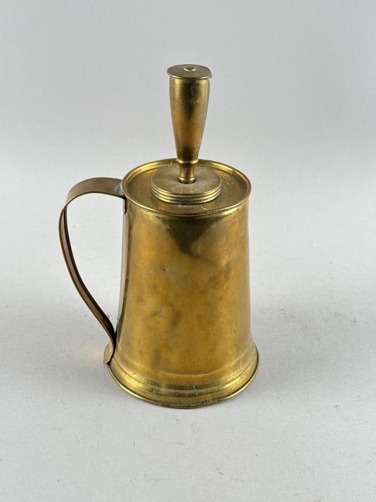 BRASS LIGHTNING LIGHTER Late 19th/Early 20th Century Height 9.5". (1 of 2)