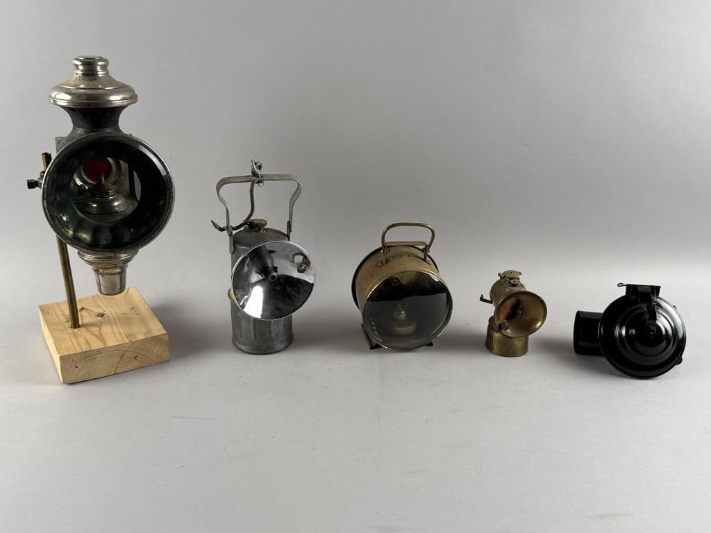 FIVE ASSORTED LAMPS 19th Century (1 of 9)