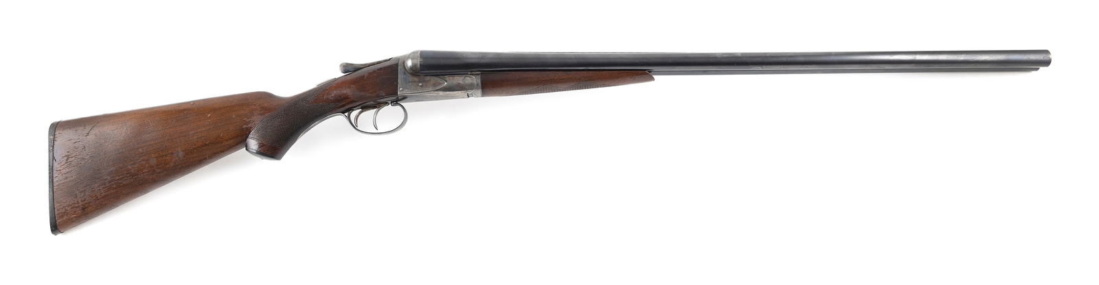 * FOX STERLINGWORTH SIDE-BY-SIDE SHOTGUN 20th Century Length of pull 14". Length of barrels 28".: * FOX STERLINGWORTH SIDE-BY-SIDE SHOTGUN20th Century12-ga., Serial #109695.* This gun will only be delivered to holders of a Federal Firearms Dealer's License. Please be aware of license requirements