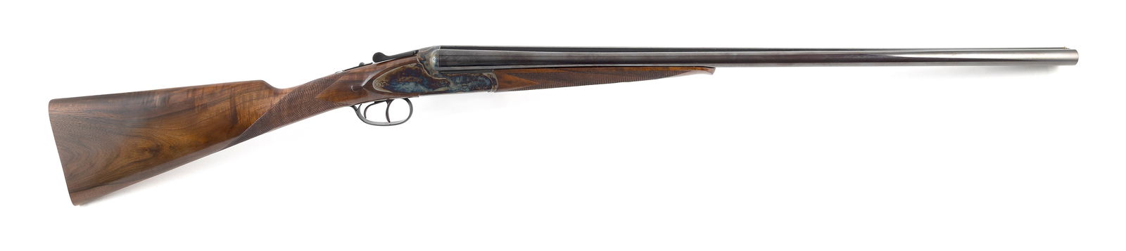 * DICKINSON PLANTATION MODEL SIDE-BY-SIDE SHOTGUN Contemporary Length of pull 14.75". Length of: * DICKINSON PLANTATION MODEL SIDE-BY-SIDE SHOTGUNContemporary20-ga., Serial #TRR0797.* This gun will only be delivered to holders of a Federal Firearms Dealer's License. Please be aware of license req