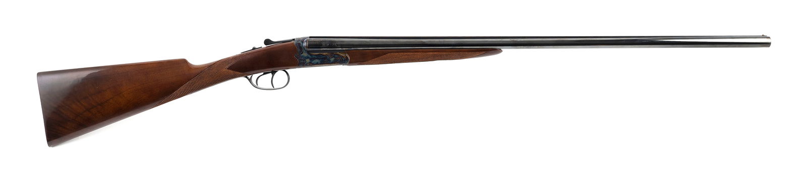 * DICKINSON ARMS SIDE-BY-SIDE SHOTGUN Contemporary Length of pull 14.75". Length of barrel 28".: * DICKINSON ARMS SIDE-BY-SIDE SHOTGUNContemporary28-ga., Serial #TRL0202. Case color receiver.* This gun will only be delivered to holders of a Federal Firearms Dealer's License. Please be aware of li