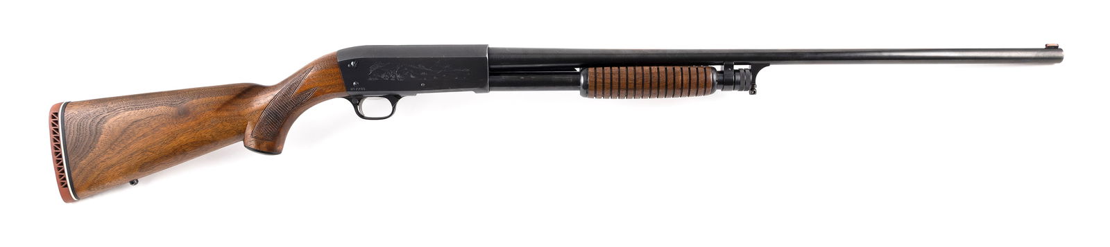 * ITHACA FEATHERLIGHT SLIDE-ACTION SHOTGUN 20th Century Length of barrel 26". Total length 45".: * ITHACA FEATHERLIGHT SLIDE-ACTION SHOTGUN20th Century20-ga., Serial #857799.* This gun will only be delivered to holders of a Federal Firearms Dealer's License. Please be aware of license requirement