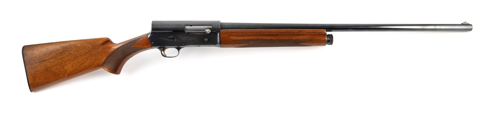 * BROWNING LIGHT TWELVE SEMI-AUTOMATIC SHOTGUN 20th Century Length of barrel 28". Total length 47".: * BROWNING LIGHT TWELVE SEMI-AUTOMATIC SHOTGUN20th Century12-ga., Serial #7G82378. Choked IM. Made in Belgium. Blued finish.* This gun will only be delivered to holders of a Federal Firearms Dealer's