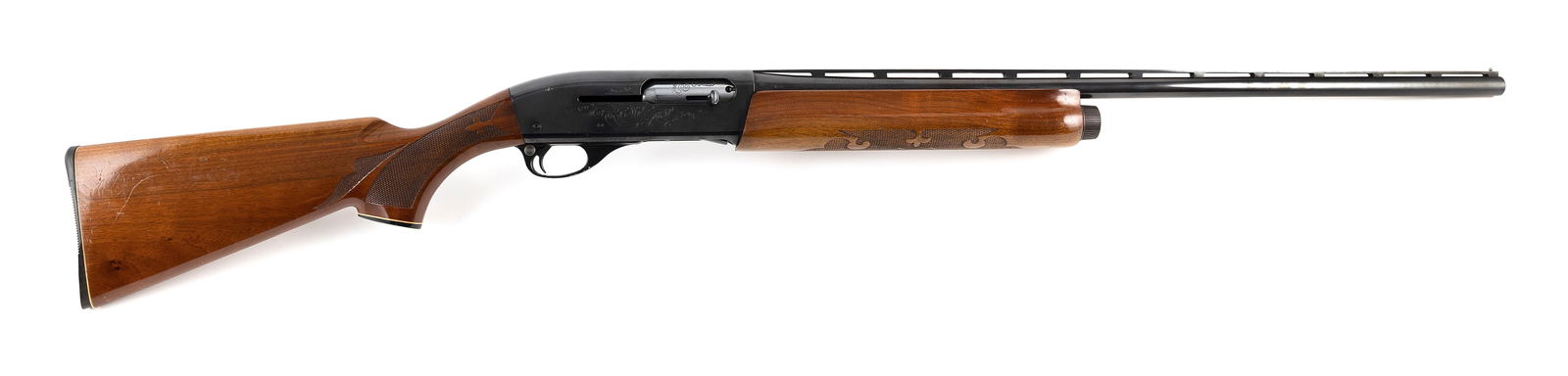 * REMINGTON MODEL 1100 SEMI-AUTOMATIC SHOTGUN 20th Century Length of barrel 28". Total length 48".: * REMINGTON MODEL 1100 SEMI-AUTOMATIC SHOTGUN20th Century20-ga., Serial #115407x. Vent ribbed barrel. Choked Full.* This gun will only be delivered to holders of a Federal Firearms Dealer's License. P