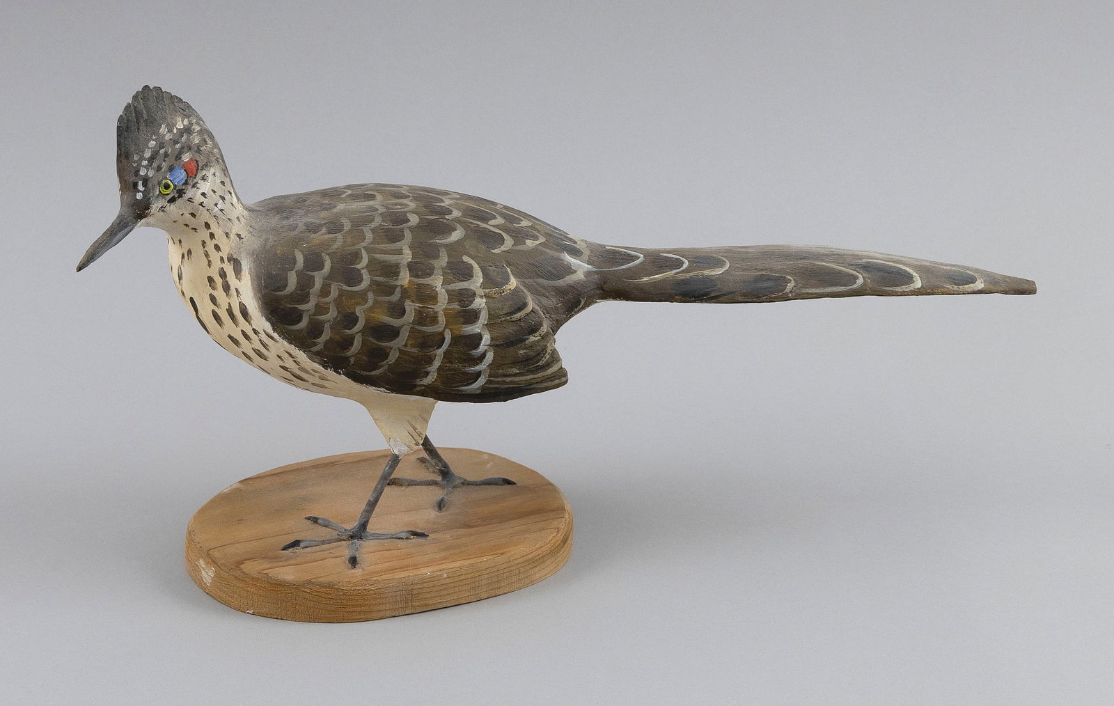 PETER PELTZ DECORATIVE ROADRUNNER CARVING East Sandwich, Massachusetts, 1915-2001 Height 8". Length (1 of 3)