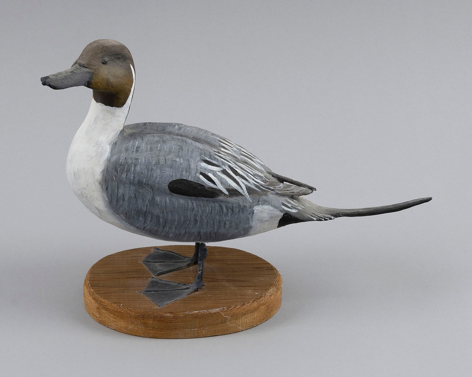 PETER PELTZ DECORATIVE PINTAIL DRAKE CARVING East Sandwich, Massachusetts, 1915-2001 Height 8". (1 of 3)