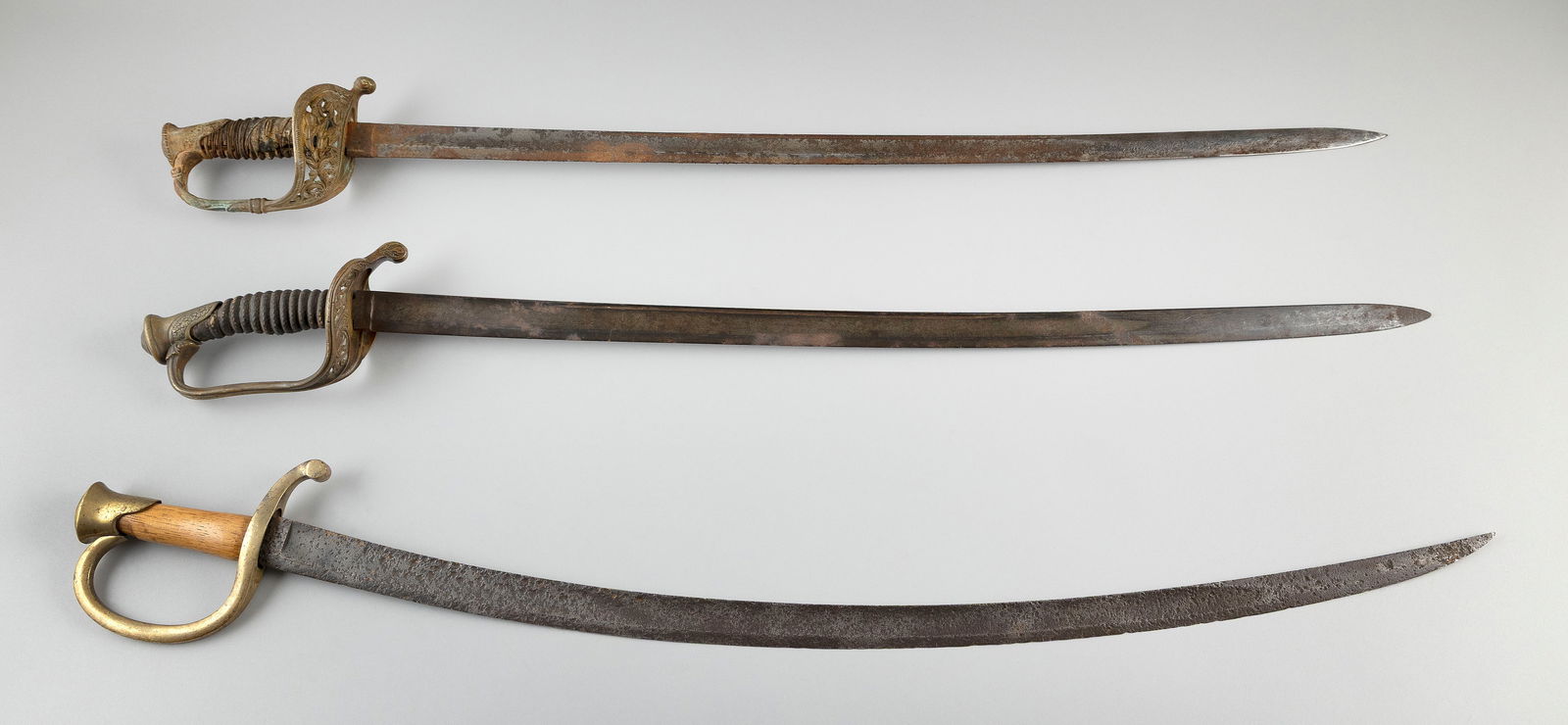 THREE AMERICAN SWORDS 19th Century Lengths 36" and 39". (1 of 2)